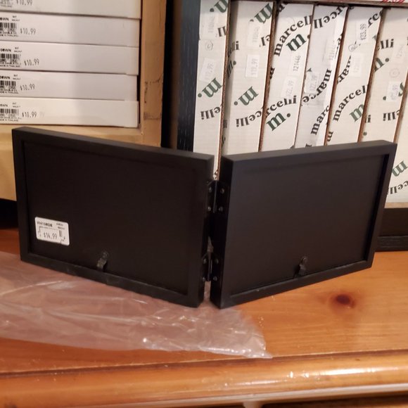 Dennis Daniels Double Horizontal 4x 6" Ebony (Black) W4106DE Photo Frame, New - Picture 3 of 5